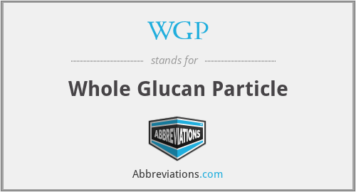 WGP - Whole Glucan Particle