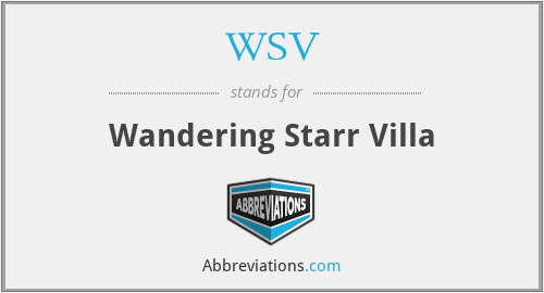 WSV - Wandering Starr Villa