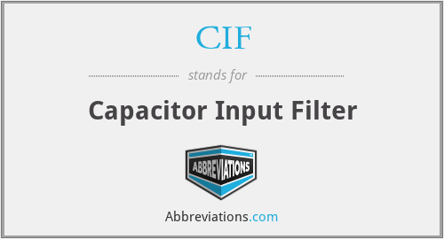 CIF - Capacitor Input Filter