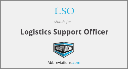 LSO - Logistics Support Officer