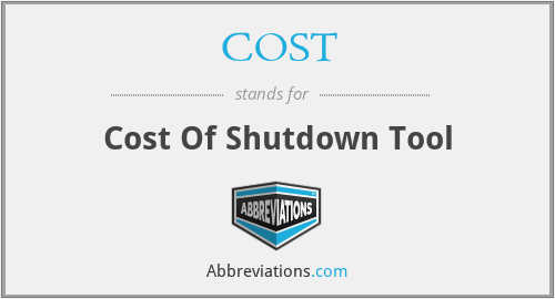 COST - Cost Of Shutdown Tool
