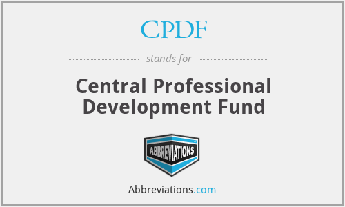 CPDF - Central Professional Development Fund