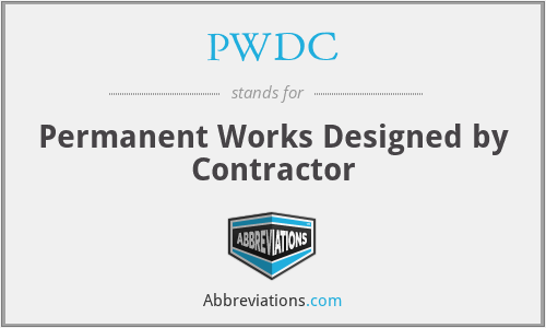 PWDC - Permanent Works Designed by Contractor