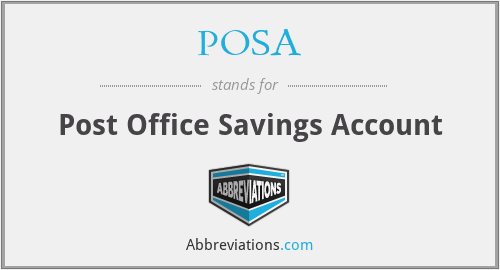 POSA - Post Office Savings Account