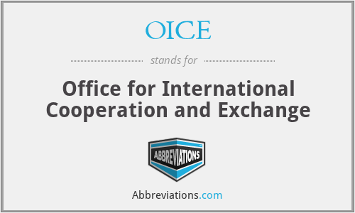 OICE - Office for International Cooperation and Exchange