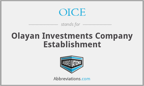 OICE - Olayan Investments Company Establishment