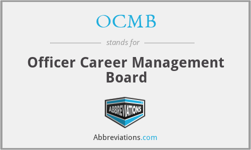 OCMB - Officer Career Management Board