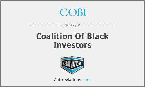 COBI - Coalition Of Black Investors