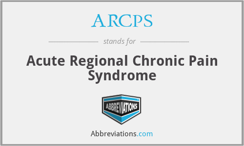 ARCPS - Acute Regional Chronic Pain Syndrome