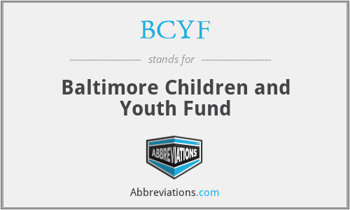 BCYF - Baltimore Children and Youth Fund