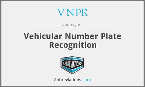 VNPR - Vehicular Number Plate Recognition
