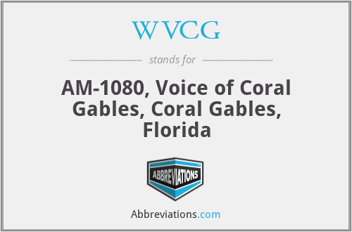 WVCG - AM-1080, Voice of Coral Gables, Coral Gables, Florida