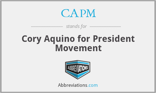 CAPM - Cory Aquino for President Movement