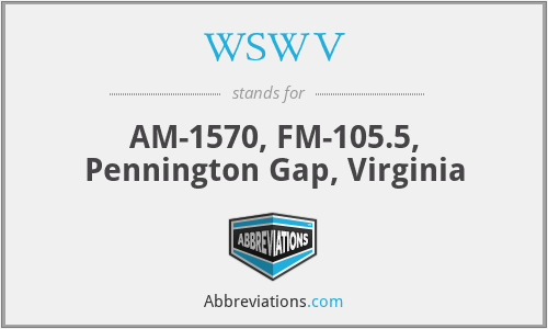 WSWV - AM-1570, FM-105.5, Pennington Gap, Virginia