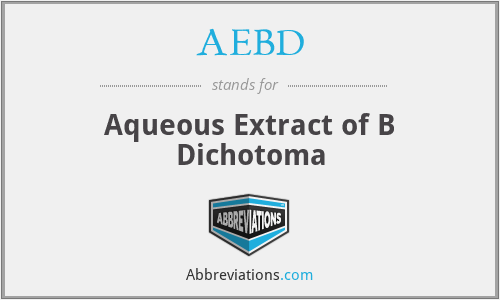 AEBD - Aqueous Extract of B Dichotoma