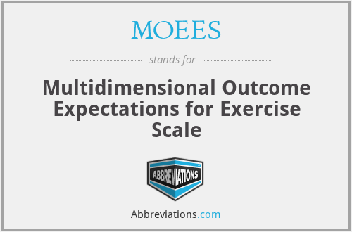 MOEES - Multidimensional Outcome Expectations for Exercise Scale