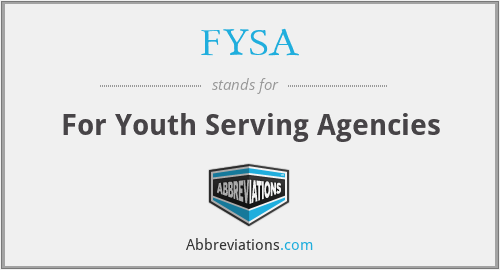 FYSA - For Youth Serving Agencies