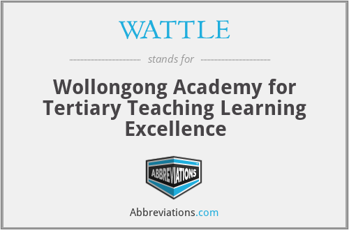 WATTLE - Wollongong Academy for Tertiary Teaching Learning Excellence