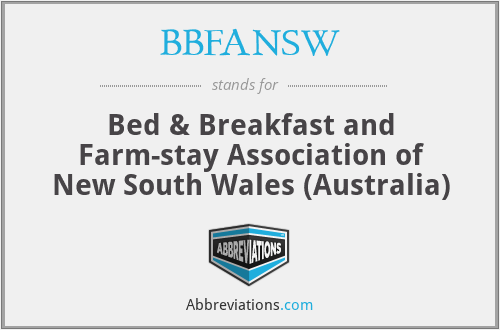 BBFANSW - Bed & Breakfast and Farm-stay Association of New South Wales (Australia)