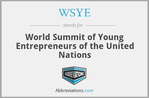 WSYE - World Summit of Young Entrepreneurs of the United Nations