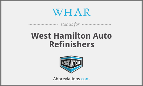 WHAR - West Hamilton Auto Refinishers
