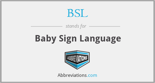 BSL - Baby Sign Language