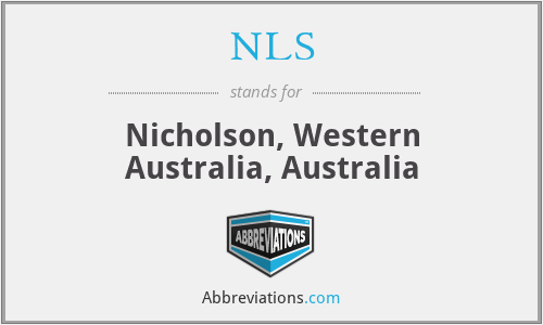 NLS - Nicholson, Western Australia, Australia