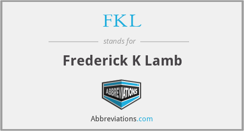 FKL - Frederick K Lamb