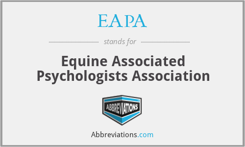 EAPA - Equine Associated Psychologists Association