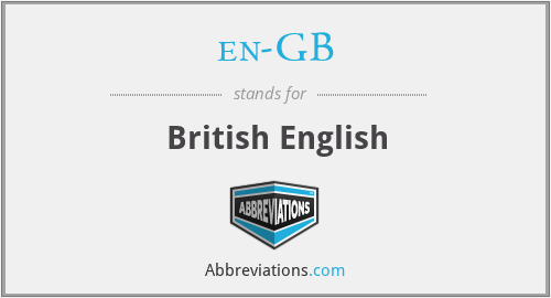 en-GB - British English