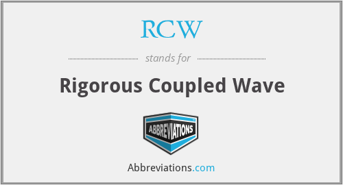 RCW - Rigorous Coupled Wave