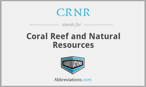CRNR - Coral Reef and Natural Resources