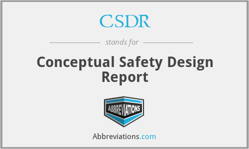 CSDR - Conceptual Safety Design Report