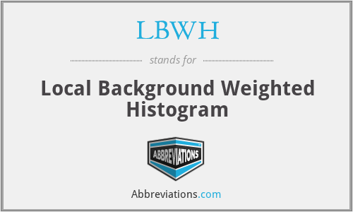 LBWH - Local Background Weighted Histogram