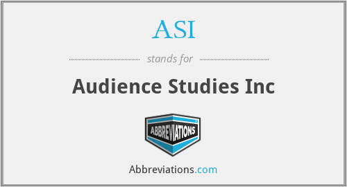 ASI - Audience Studies Inc