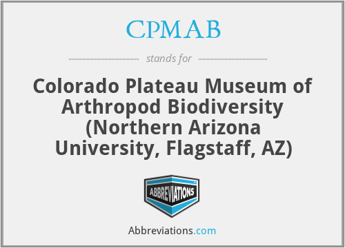CPMAB - Colorado Plateau Museum of Arthropod Biodiversity (Northern Arizona University, Flagstaff, AZ)