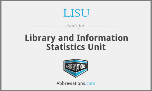 LISU - Library and Information Statistics Unit