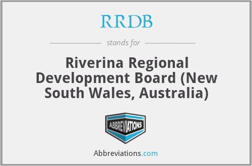 RRDB - Riverina Regional Development Board (New South Wales, Australia)