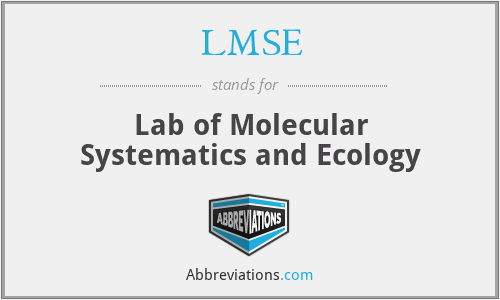 LMSE - Lab of Molecular Systematics and Ecology