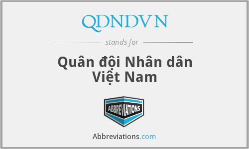 QDNDVN - Quân đội Nhân dân Việt Nam