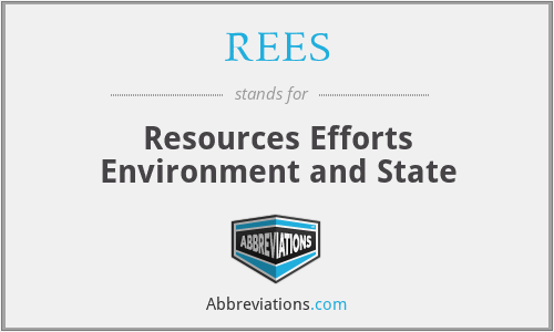 REES - Resources Efforts Environment and State
