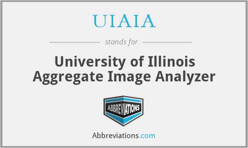 UIAIA - University of Illinois Aggregate Image Analyzer