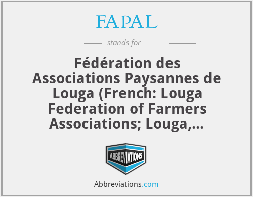 FAPAL - Fédération des Associations Paysannes de Louga (French: Louga Federation of Farmers Associations; Louga, Senegal)