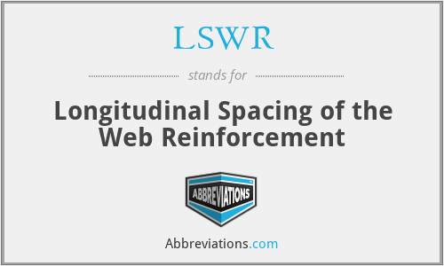LSWR - Longitudinal Spacing of the Web Reinforcement