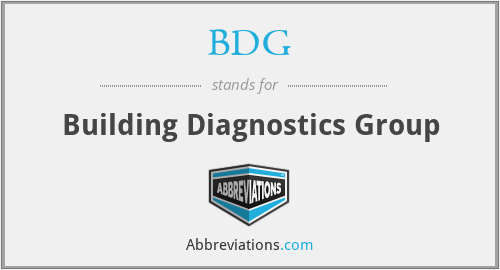 BDG - Building Diagnostics Group