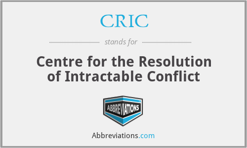 CRIC - Centre for the Resolution of Intractable Conflict