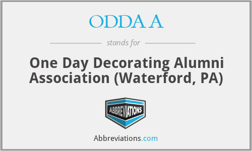 ODDAA - One Day Decorating Alumni Association (Waterford, PA)