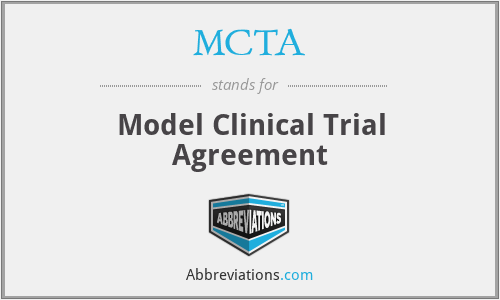 MCTA - Model Clinical Trial Agreement