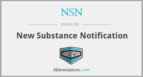 NSN - New Substance Notification