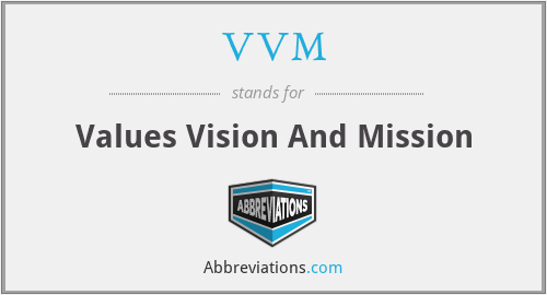 VVM - Values Vision And Mission
